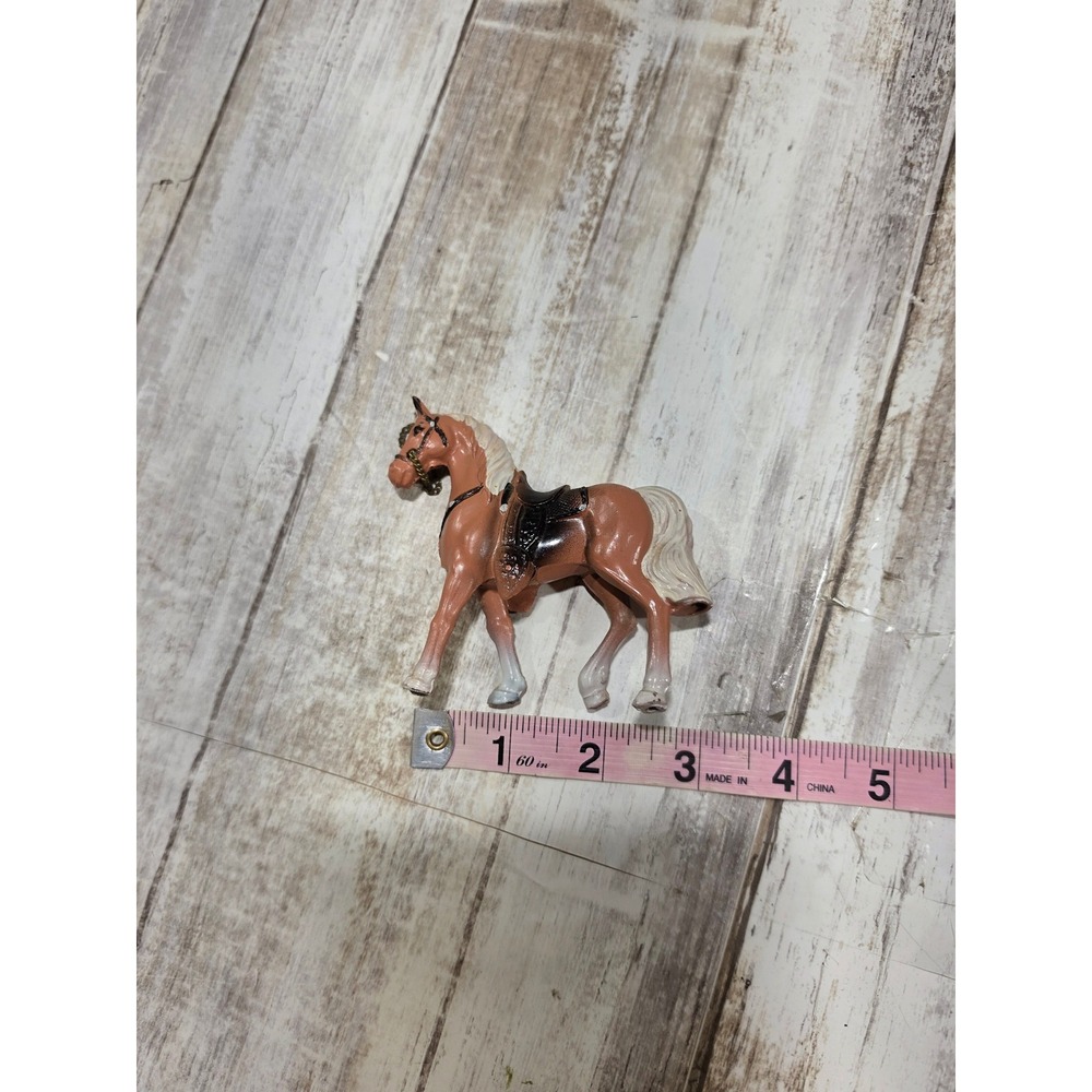 3-‎ Vintage Miniature Horse Figurines Black Chestnut Tan Japan Metal ToyREAD - Picture 3 of 11